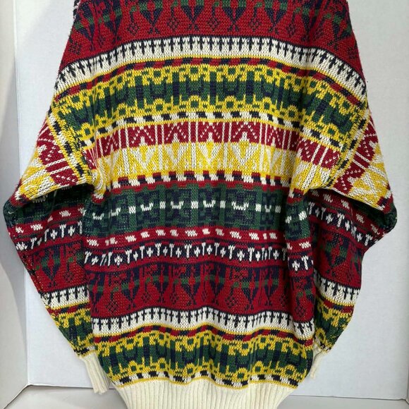 Vintage 80s/90s Kids Fair Isle Knit Sweater – Made in Canada – Size M - Picture 3 of 7